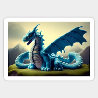 Cute Wool Art Dragon 1 of 20 Designs Sticker